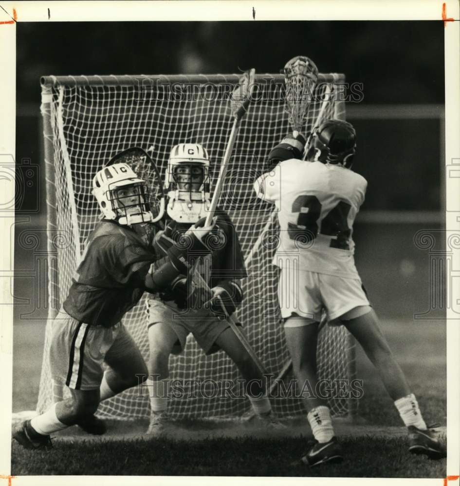 1989 Press Photo Scott MacCaull, West Genesee High School Lacrosse Player- Historic Images