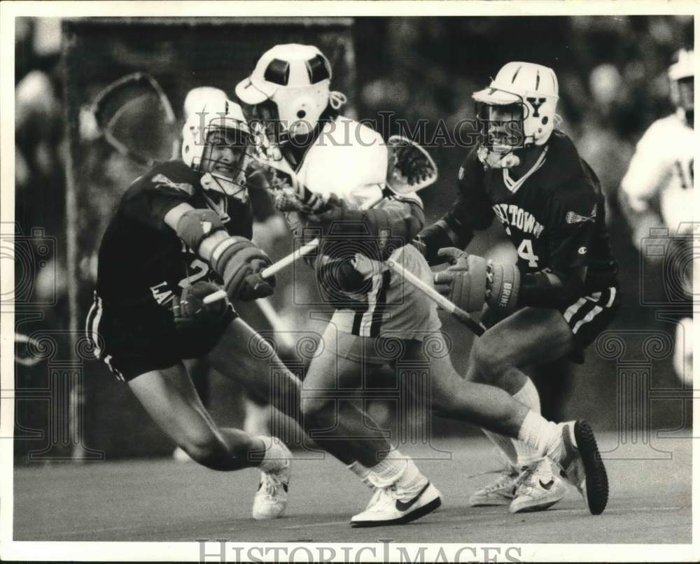 1983 Press Photo West Genesee Lacrosse Player at Game - sya18257- Historic Images