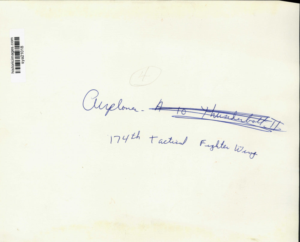 Press Photo 174th Tactical Fighter Wing A10 Thunderbolt II Airplane - sya21018