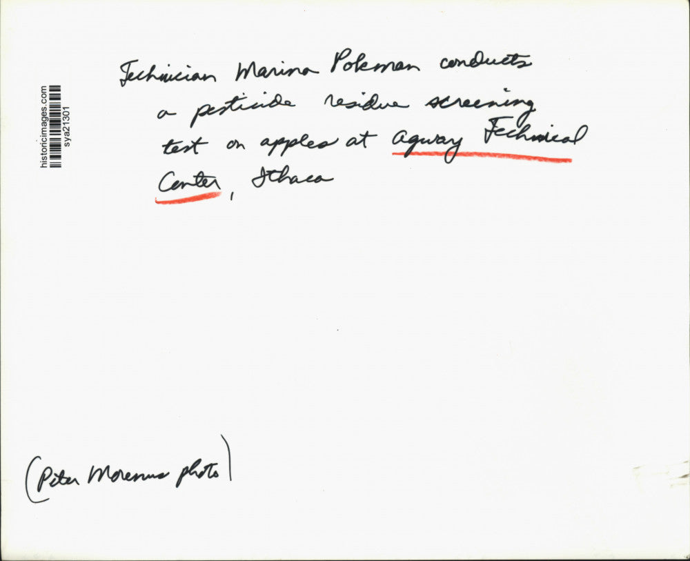 Press Photo Agway Technical Center Technician Marina Polamen in Ithaca