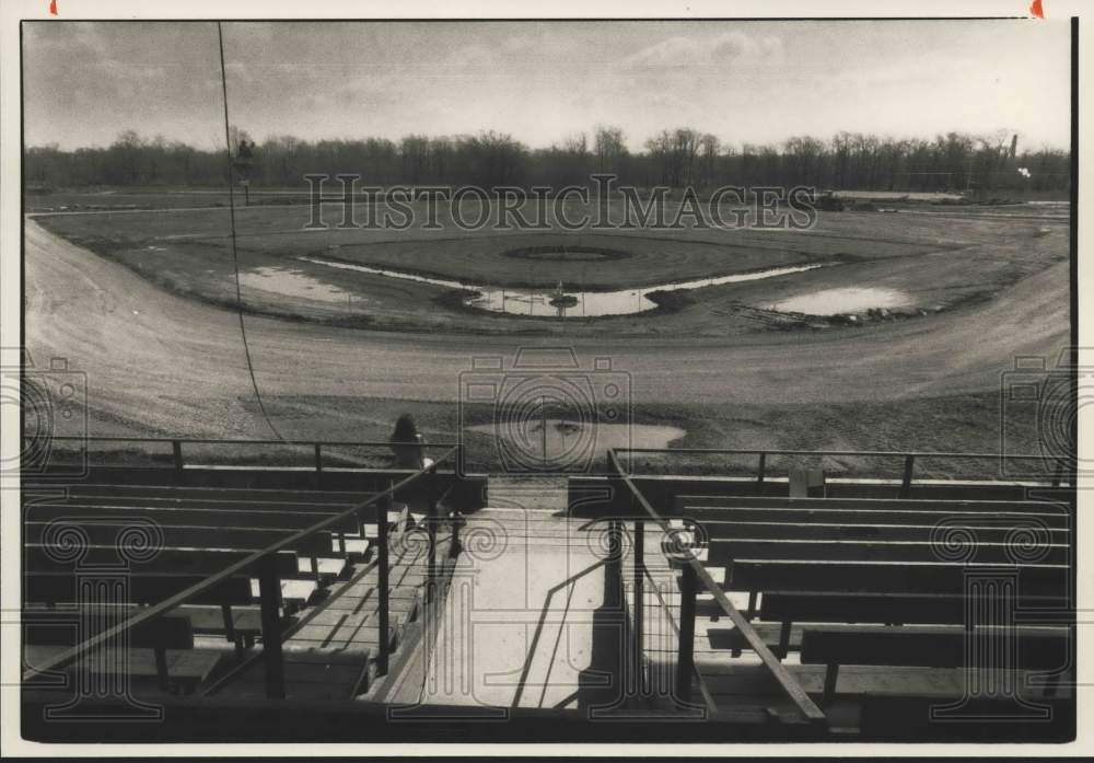 1989 Press Photo Baseball Field Construction at Alex Duffy Fairgrounds- Historic Images