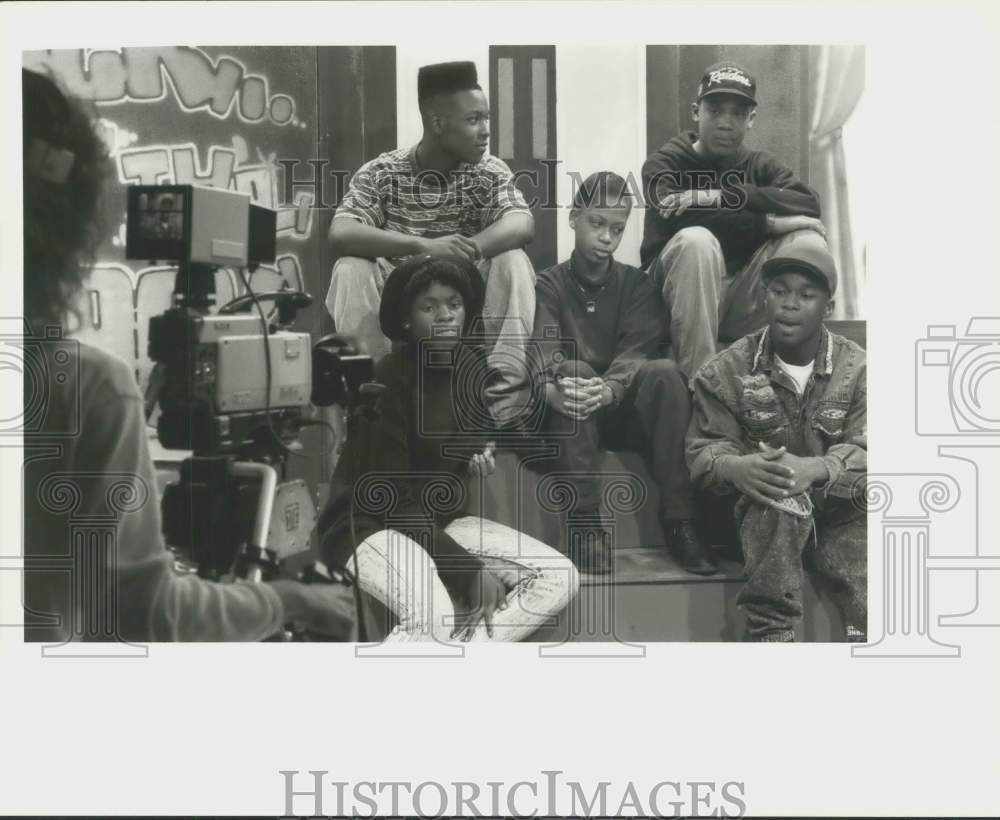 1991 Press Photo High School Students on &quot;Back On The Block&quot; Television Program- Historic Images