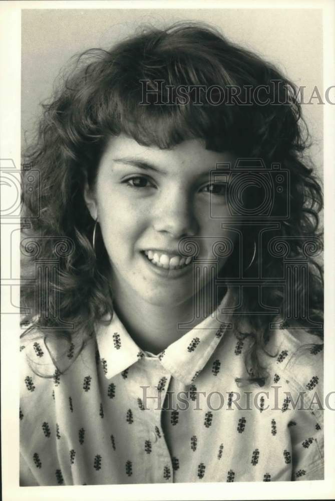 1989 Press Photo Jill Cooper, Fayetteville-Manlius Volleyball Player - sya22834- Historic Images