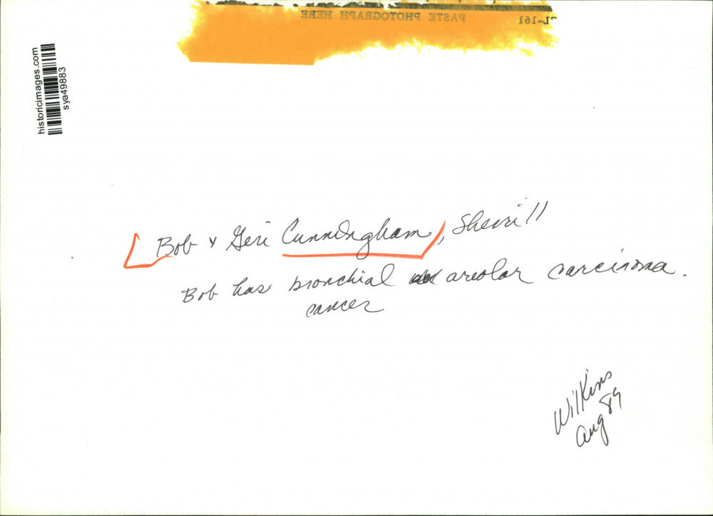 1989 Press Photo Cancer Patient Bob & Geri Cunningham in Sherrill - sya49883