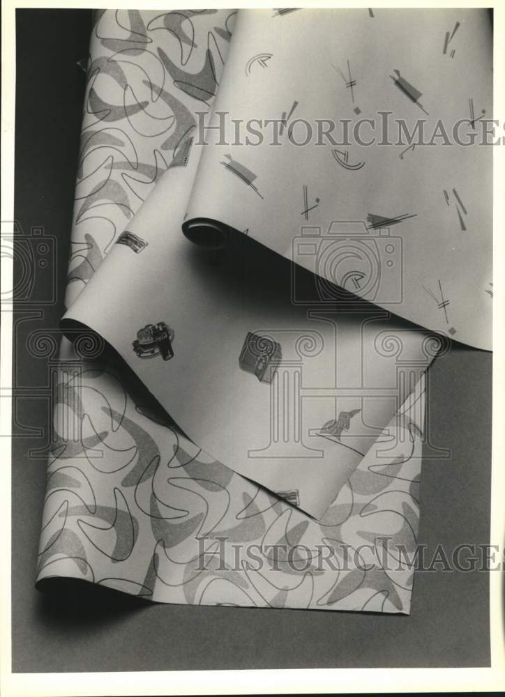 1988 Press Photo Wallpaper designs including Boomerangs - sya66454- Historic Images