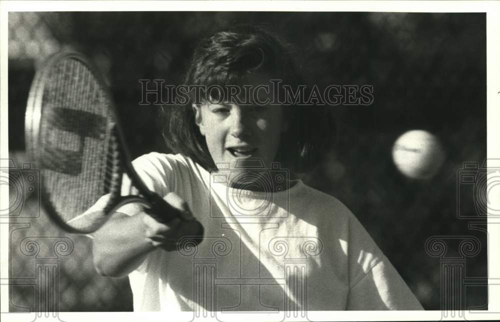 1988 Press Photo Tennis Player Maryanne Oliva at Practice - sya67509- Historic Images