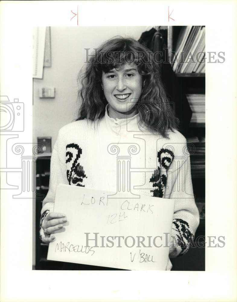 1989 Press Photo Marcellus High School Volleyball Player Lori Clark - sya68002- Historic Images