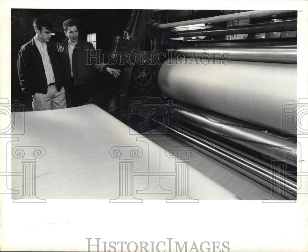 1991 Press Photo Cicero-North Syracuse Student at MacIntyre Paper Company- Historic Images
