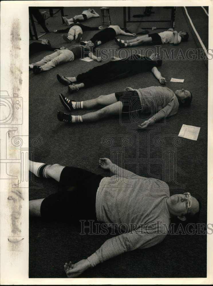 1984 Press Photo "Incredible Workout" Class Members at Sundown Fitness Club- Historic Images