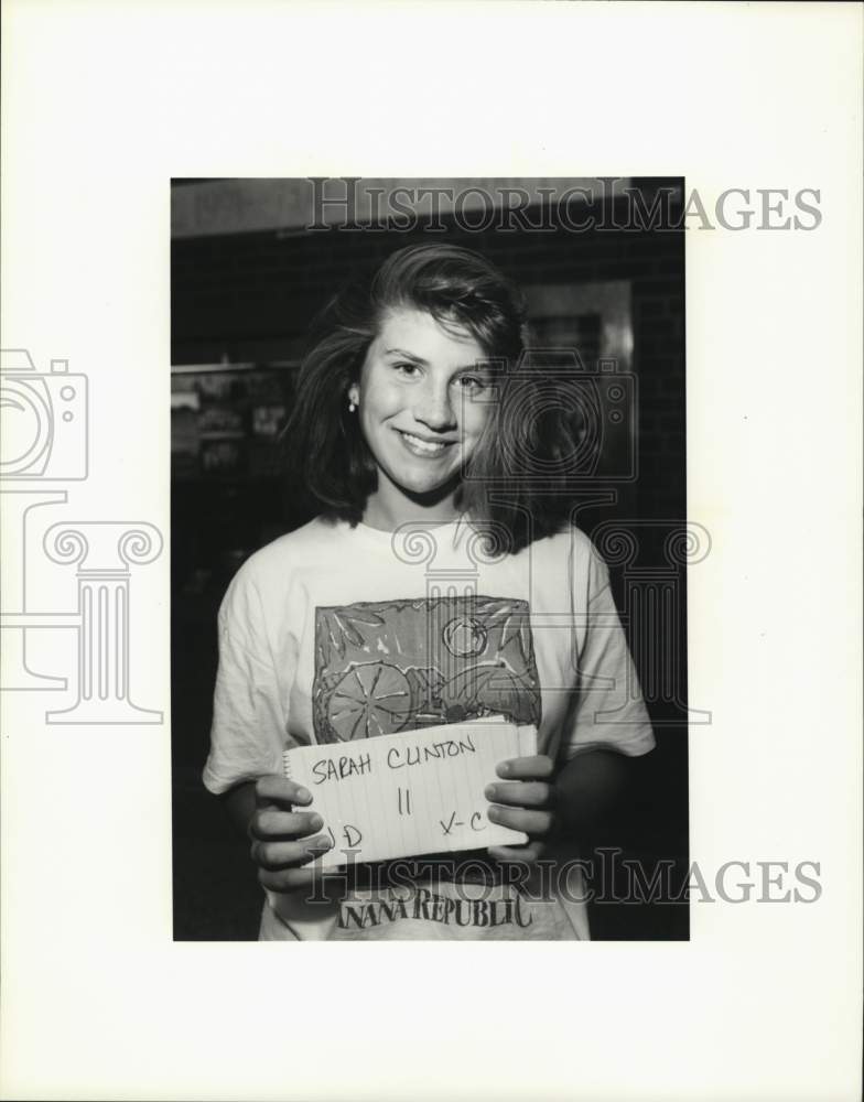 1991 Press Photo Sarah Cunton, Jamesville-DeWitt Cross Country Team Member- Historic Images