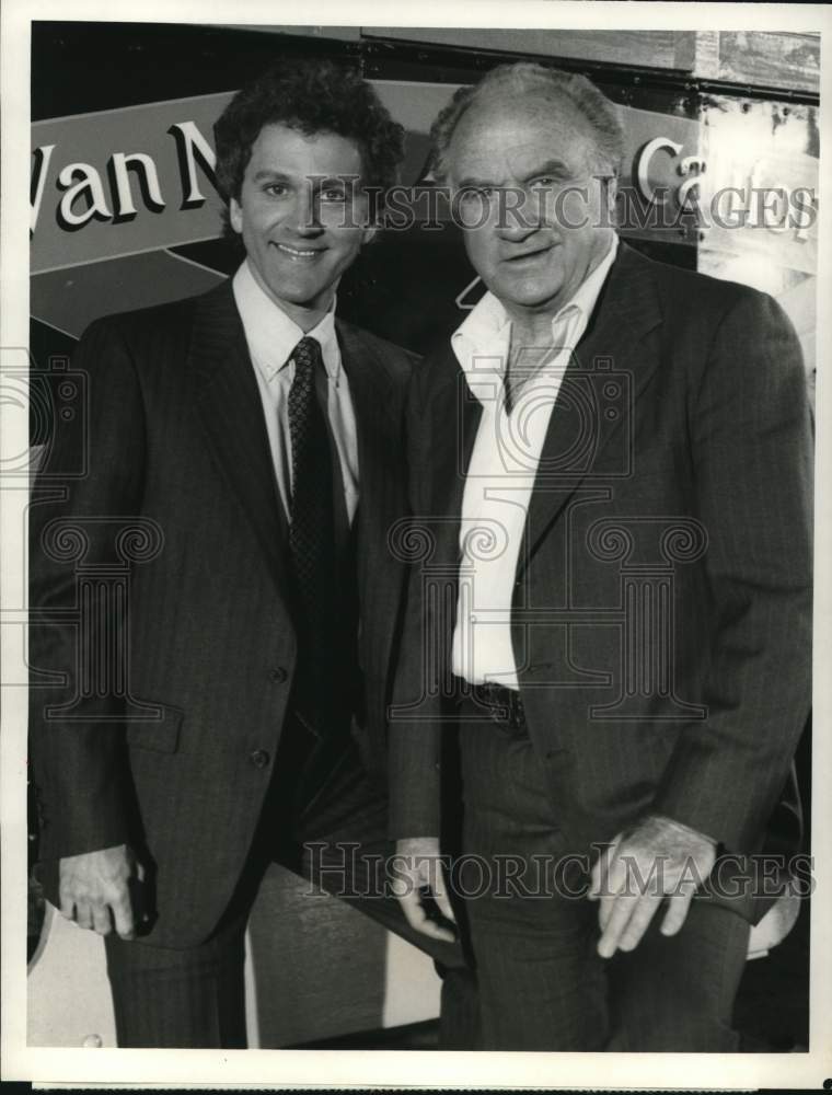 1985 Press Photo Jack Warden, John Rubinstein in "Crazy Like a Fox" on CBS-TV- Historic Images