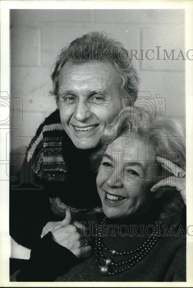 1985 Press Photo Martha Schlamme and Alvin Epstein in &quot;A Kurt Weill Cabaret&quot;- Historic Images