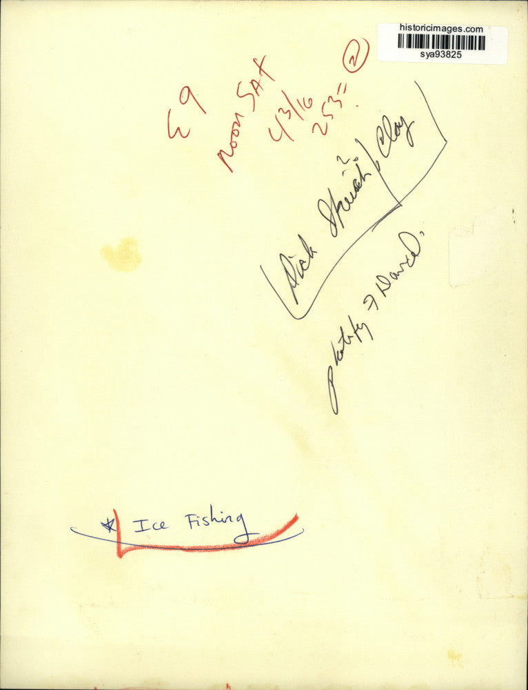 Press Photo Dick Steich Ice Fishing in Clay, New York - sya93825