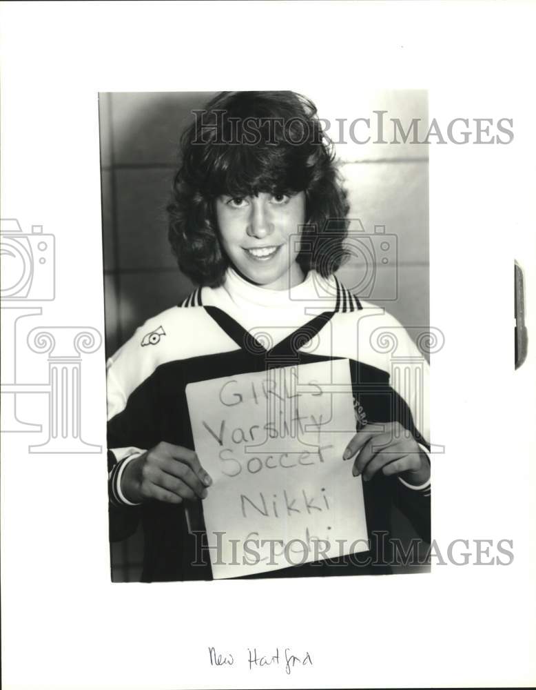 Press Photo Nikki Cochi, New Hartford Girls Varsity Soccer Player - sya98384- Historic Images