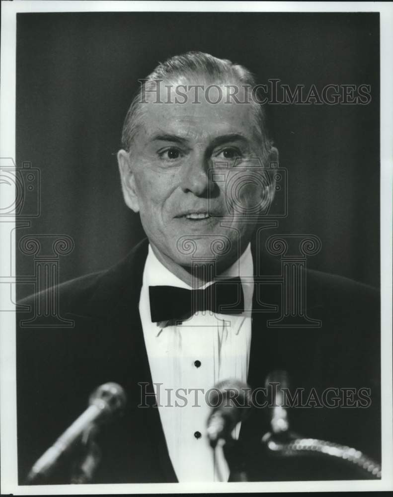 1985 Press Photo G.D. Spradlin stars in "Robert Kennedy and His Times"- Historic Images