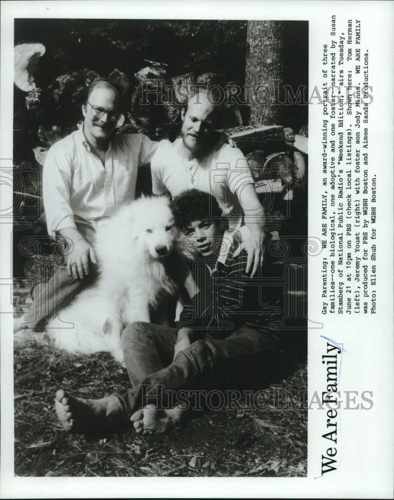 Press Photo Tom Herman, Jeremy Youst &amp; Jody Minns in &quot;We Are Family&quot;- Historic Images