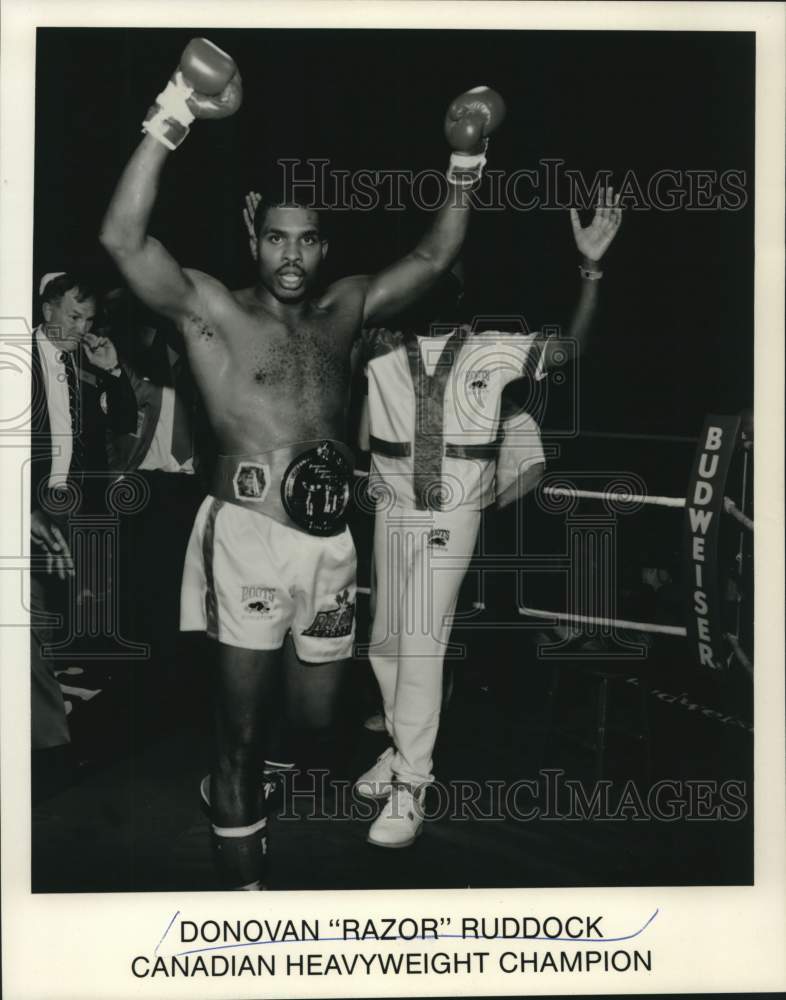 Press Photo Donovan &quot;Razor&quot; Ruddock, Canadian Heavyweight Champion - syp00974- Historic Images