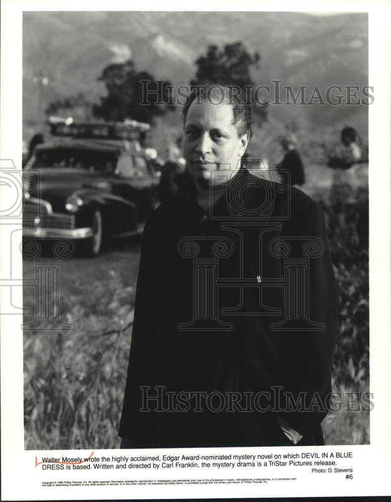 1986 Press Photo Walter Mosely, author of &quot;Devil in a Blue Dress&quot; - syp05166- Historic Images