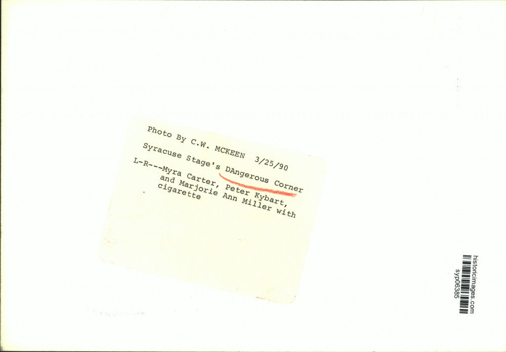 1990 Press Photo Scene From Syracuse Stage's Production of "Dangerous Corner"