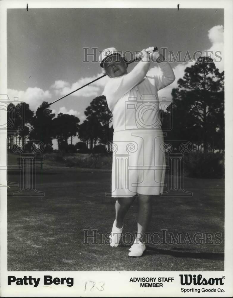 Press Photo Patty Berg, advisory staff member of Wilson Sporting Goods Co.- Historic Images