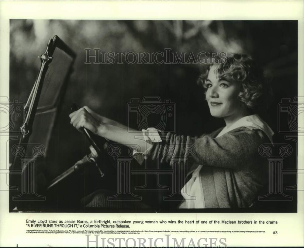 1992 Press Photo Emily Lloyd stars in "A River Runs Through It" - syp08867- Historic Images