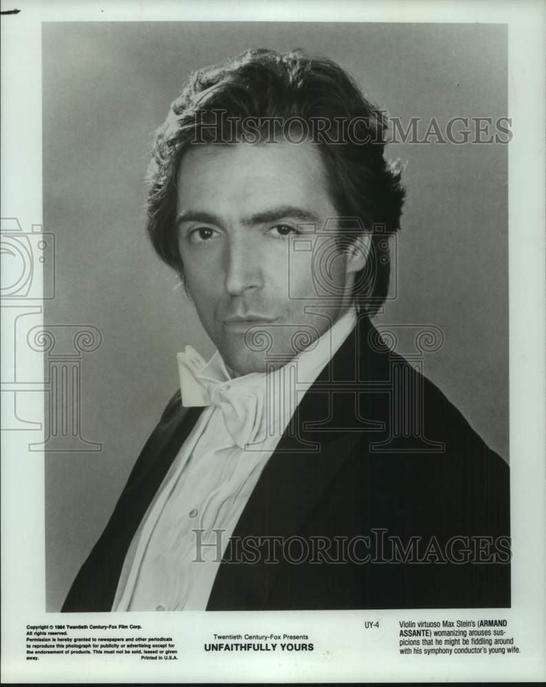 1984 Press Photo Armand Assante Stars in "Unfaithfully Yours" and "I, the Jury"- Historic Images