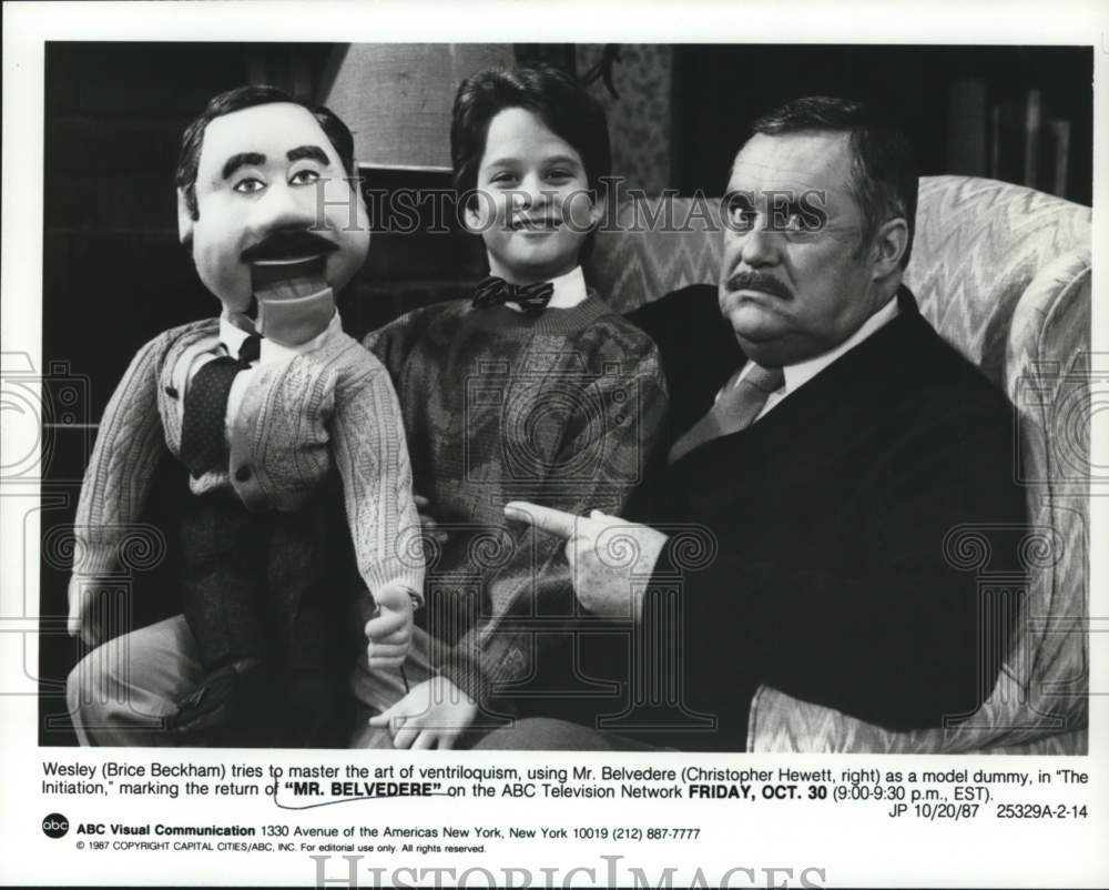 1987 Press Photo Brice Beckham and Christopher Hewett in &quot;Mr. Belvedere&quot;- Historic Images