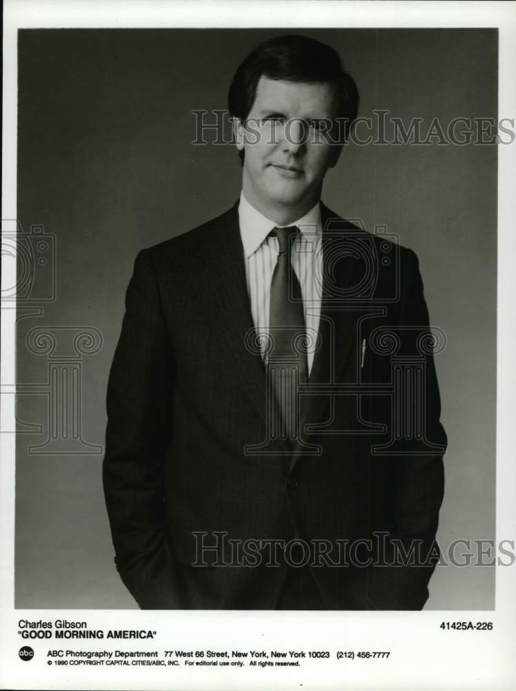 1990 Press Photo Charles Gibson, host of &quot;Good Morning America&quot; - syp12757
