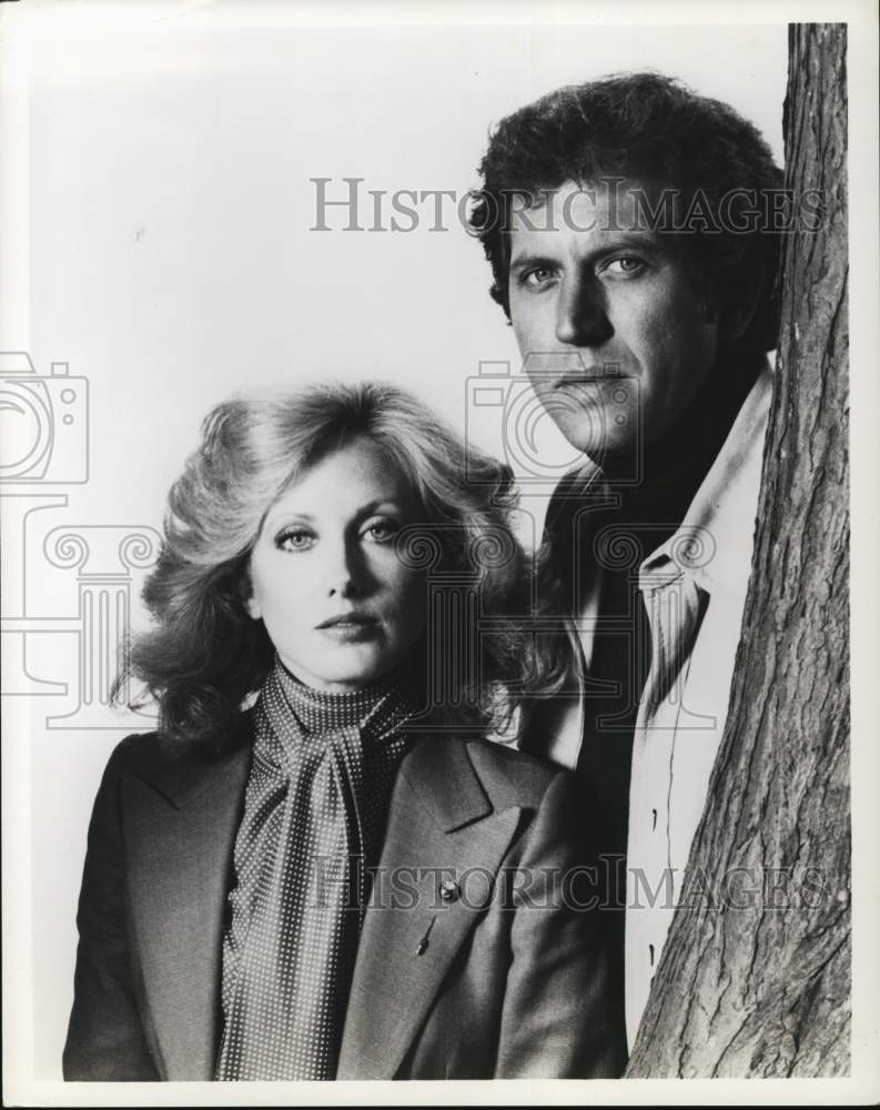 1984 Press Photo Actress Morgan Fairchild &amp; actor Granville Van Dusen.- Historic Images