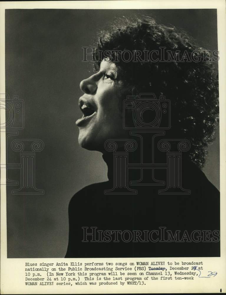 Press Photo Blues singer Anita Ellis in "Woman Alive!" - syp17391- Historic Images