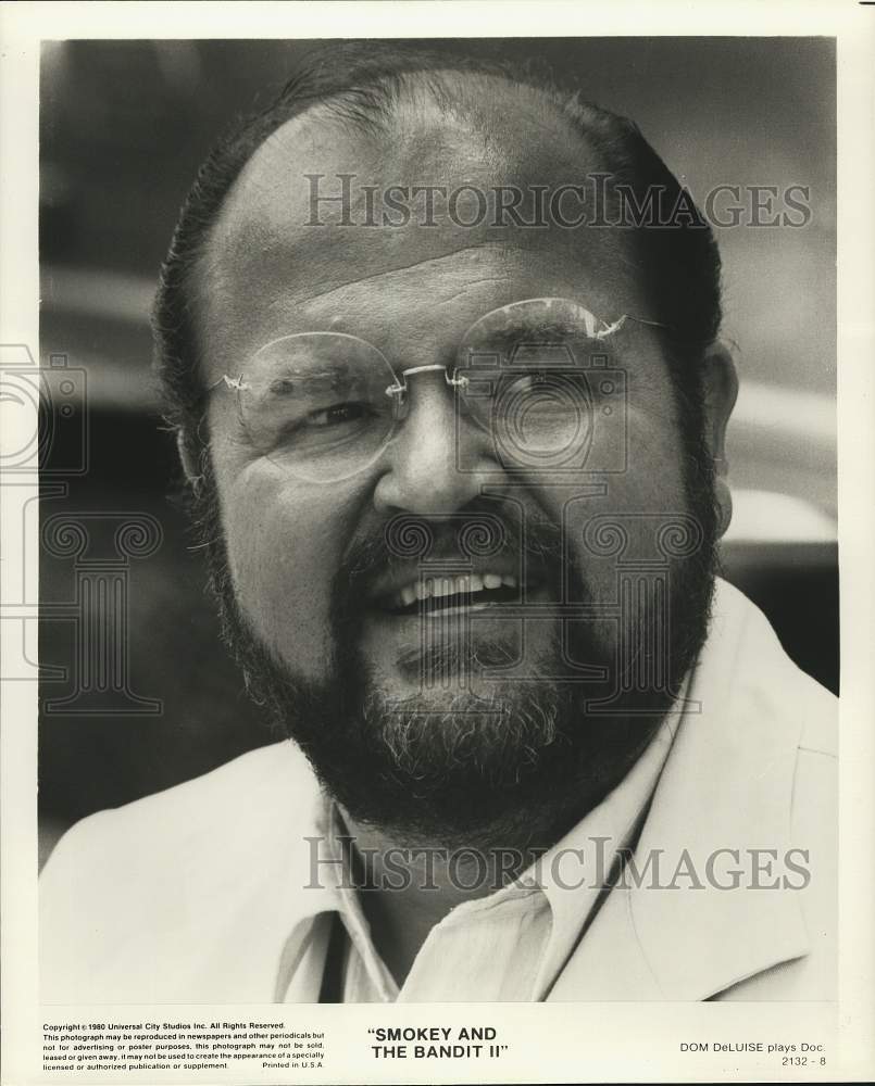 1980 Press Photo Actor Dom DeLuise plays Doc in &quot;Smokey and The Bandit II&quot;