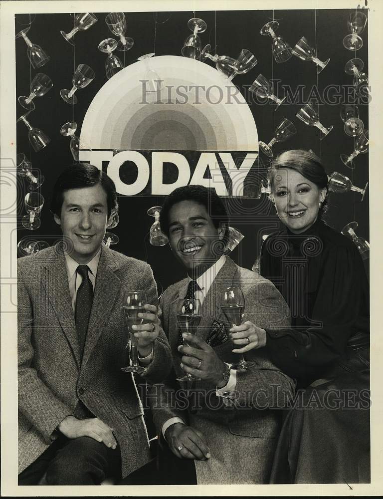 1982 Press Photo Bryant Gumbel with "Today Show" Hosts at Anniversary Event