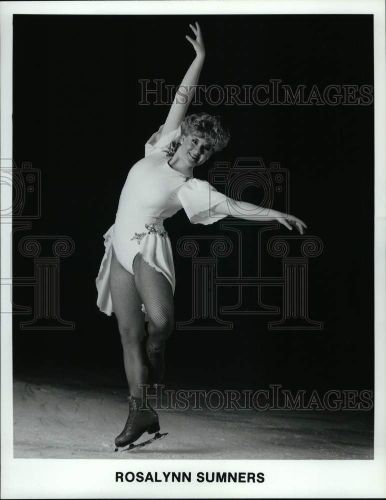 Press Photo Figure Skater Rosalynn Sumners Poses on Ice - syp29373- Historic Images