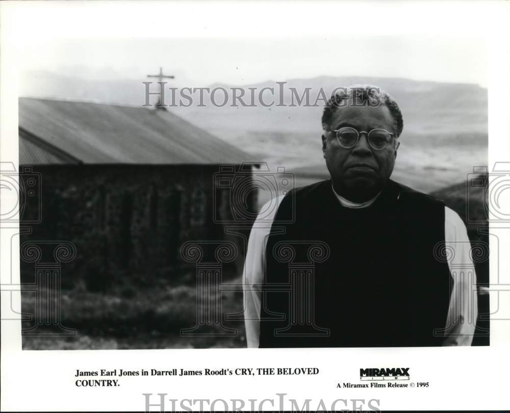 1995 Press Photo Actor James Earl Jones in "Cry, The Beloved Country" Movie- Historic Images