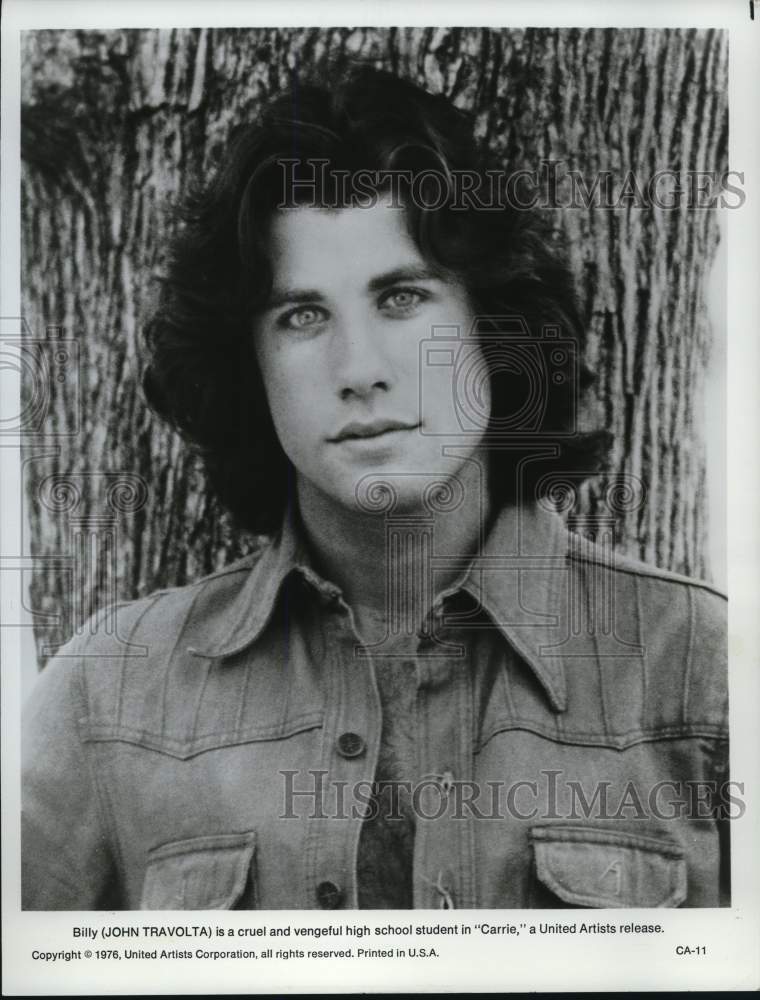 1976 Press Photo John Travolta, Actor in &quot;Carrie&quot; - syp33941- Historic Images