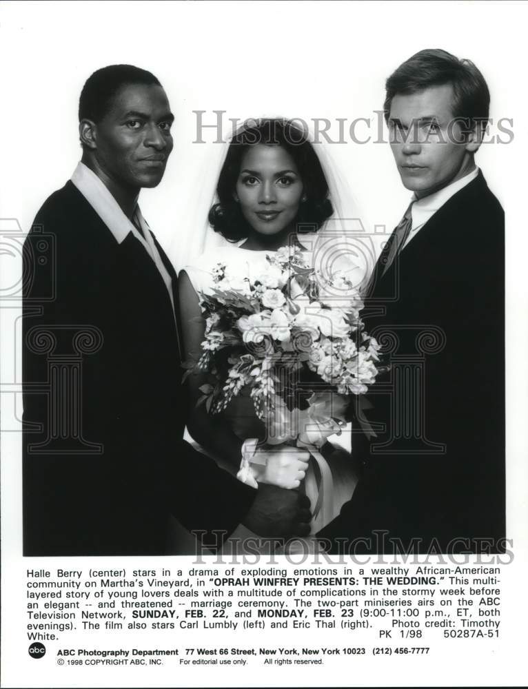 1998 Press Photo Actress Halle Berry, co-stars in &quot;The Wedding&quot; on ABC-TV- Historic Images