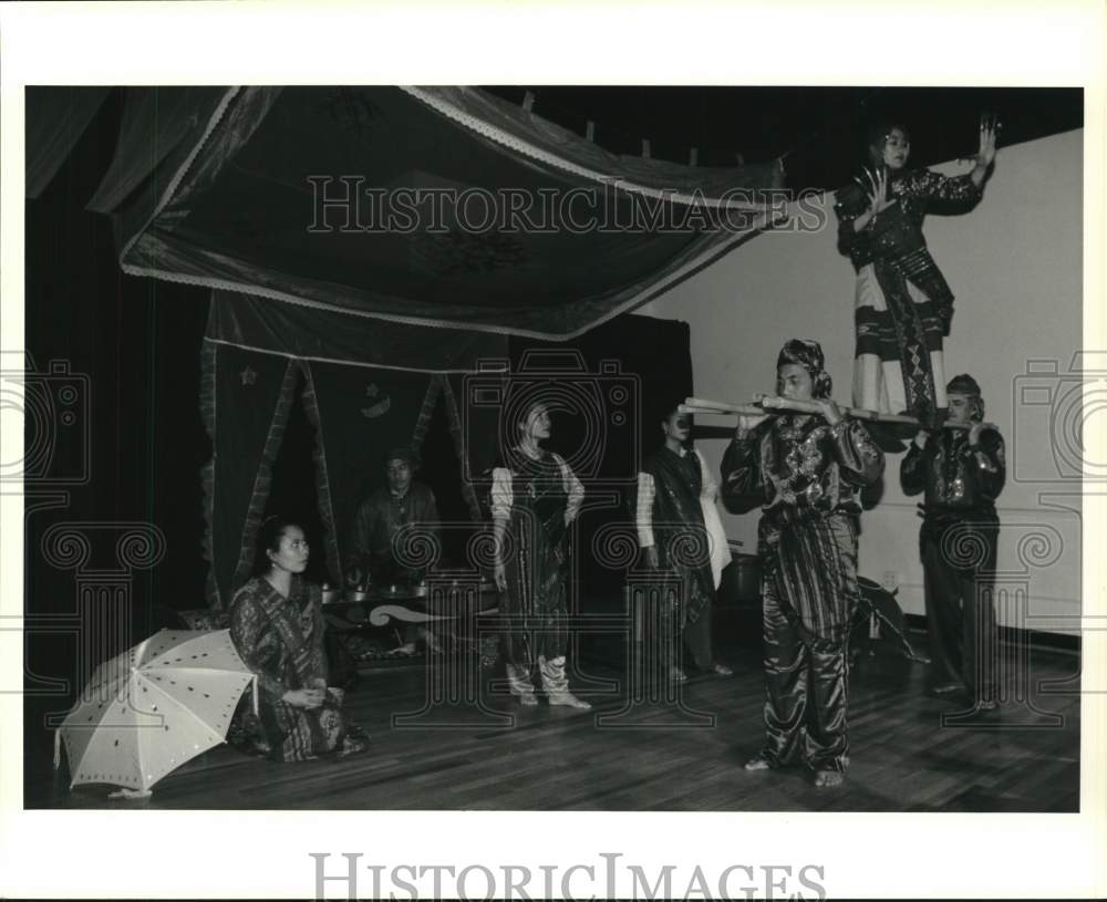 Press Photo Traditional Philippine Dancers at Performance - syp36045- Historic Images