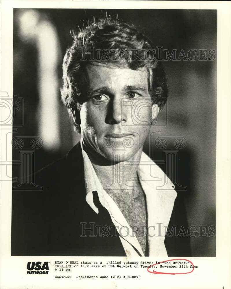 Press Photo Movie Actor Ryan O&#39;Neal Starring in &quot;The Driver&quot; - syp37046- Historic Images