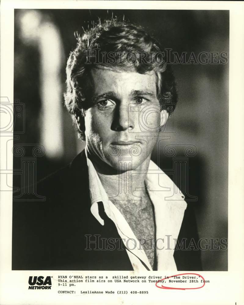 Press Photo Movie Actor Ryan O'Neal Starring in "The Driver" - syp37046- Historic Images
