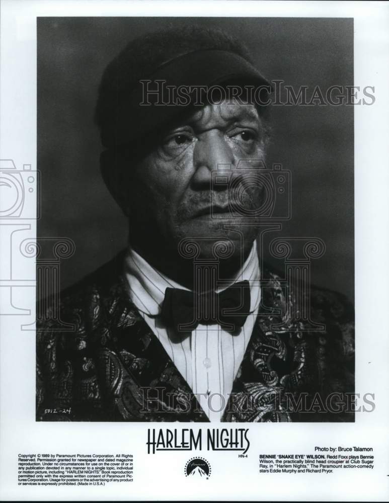 1989 Press Photo Actor Redd Foxx Starring in "Harlem Nights' Movie - syp43304- Historic Images