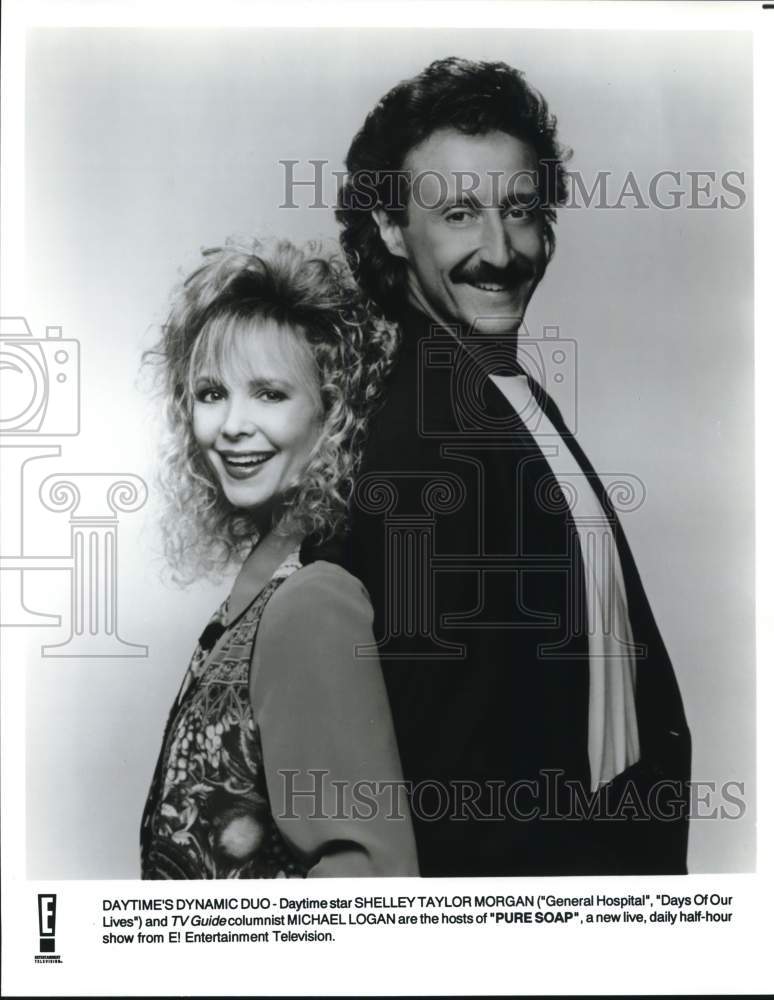 Press Photo &quot;Pure Soap&quot; Hosts Shelley Taylor Morgan and Michael Logan