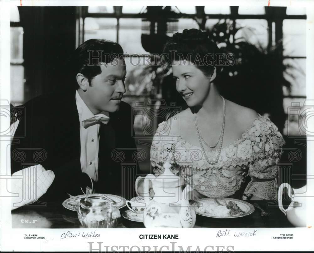 1990 Press Photo Actors Orson Welles & Ruth Warrick in Film "Citizen Kane"- Historic Images