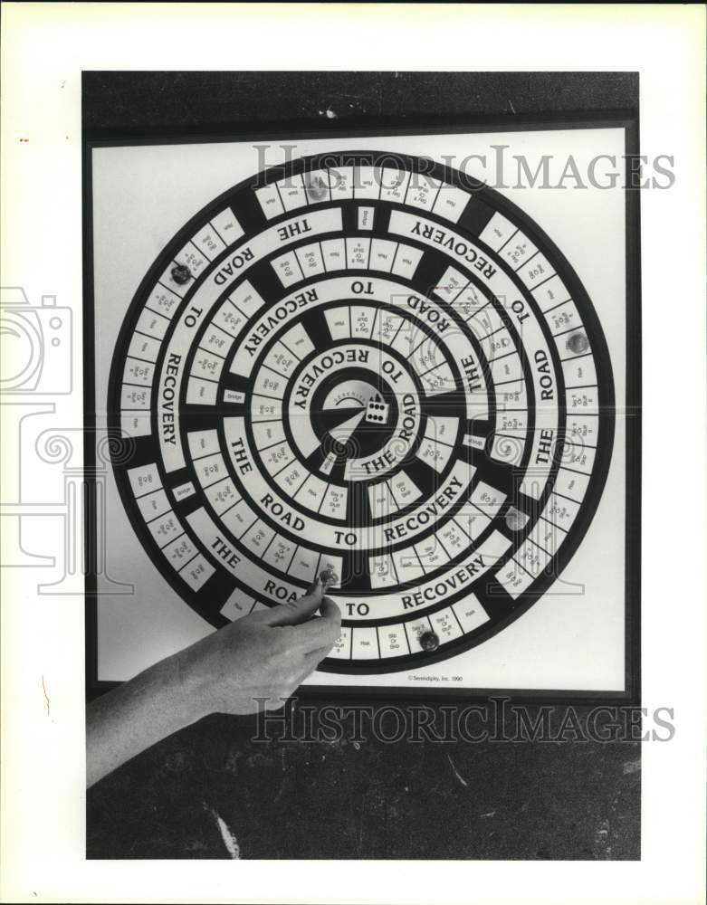 1990 Press Photo "The Road To Recover" Board Game Made by Serendipity- Historic Images