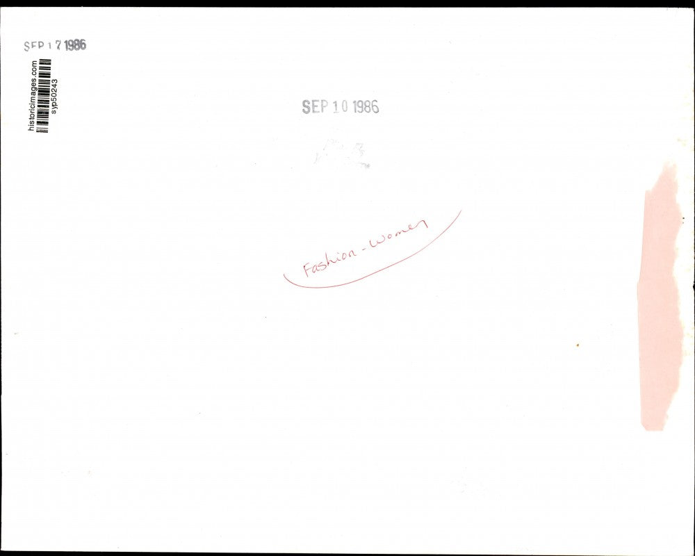 1986 Press Photo Women's Fashion Model - syp50243