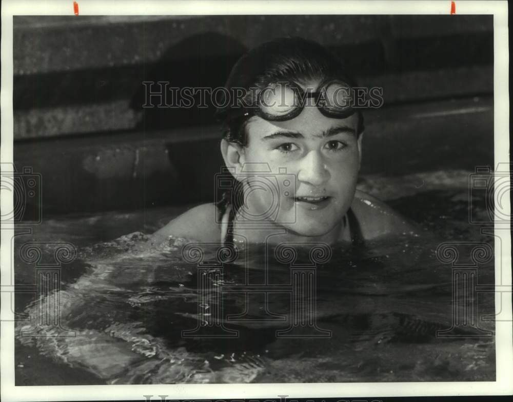 1986 Press Photo Stacy Iffland, Morrisville swimmer, New York - sys05254- Historic Images