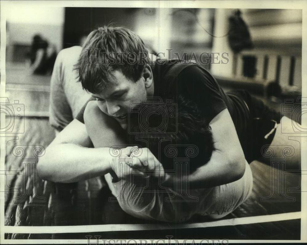 Press Photo Chuck Herman, Port Byron wrestler, New York - sys05434- Historic Images