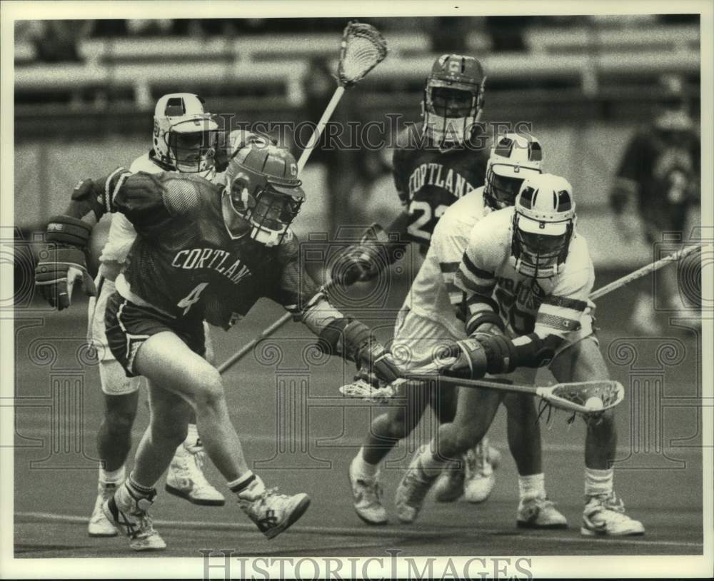 1989 Press Photo Syracuse University vs Cortland Lacrosse, New York - sys05544- Historic Images