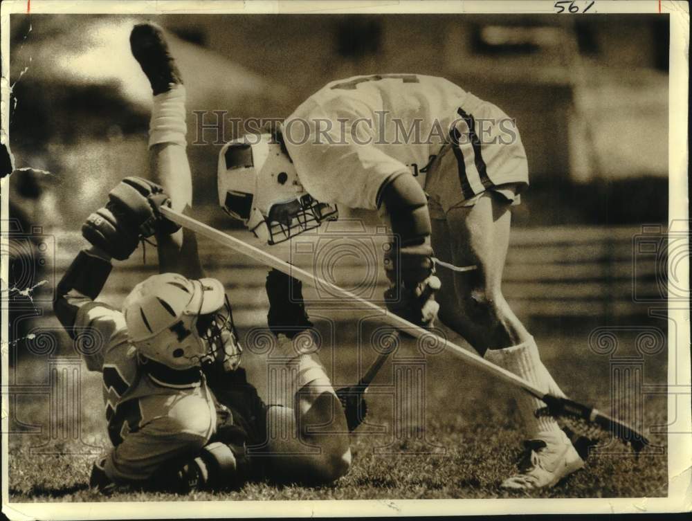 Press Photo West Genesee &amp; Indian River High Schools Play Lacrosse - sys05581- Historic Images