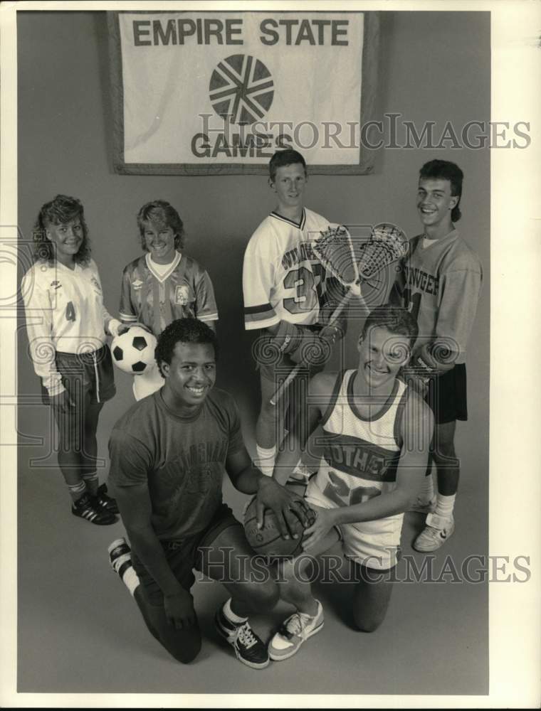 1987 Press Photo Athletes in Empire State Games Portrait - sys05873- Historic Images