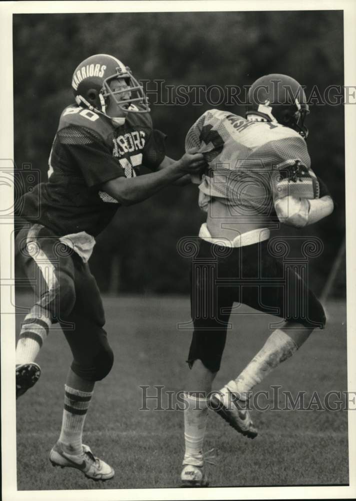 1986 Press Photo Jeff Crandall and Bill Nash during High School Football Game- Historic Images